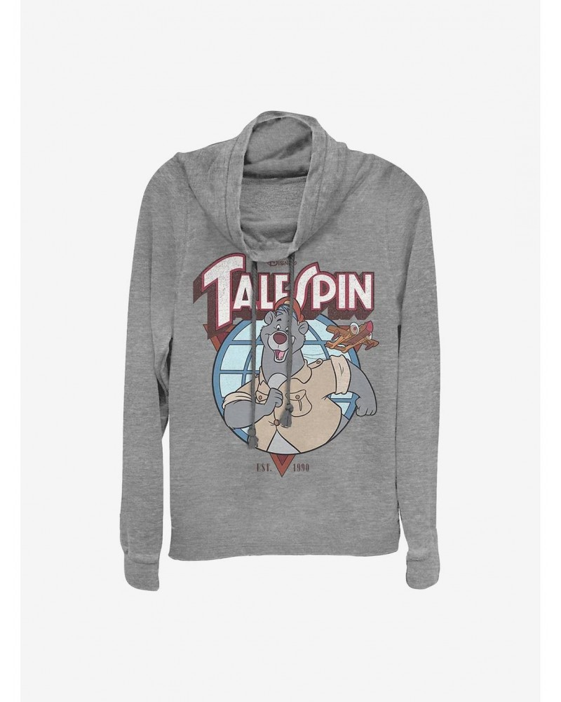 Disney Talespin Baloo Badge Cowlneck Long-Sleeve Girls Top $22.45 Tops