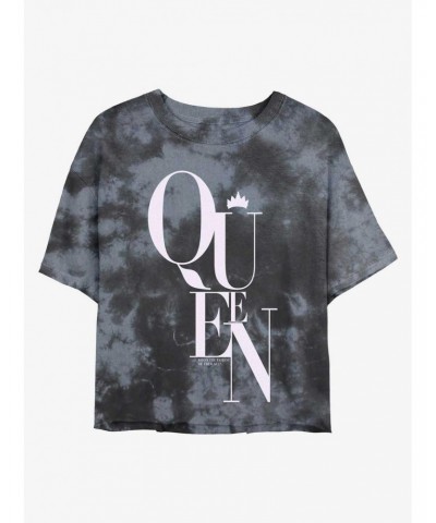 Disney Villains Crowned Evil Queen Tie-Dye Girls Crop T-Shirt $9.25 T-Shirts