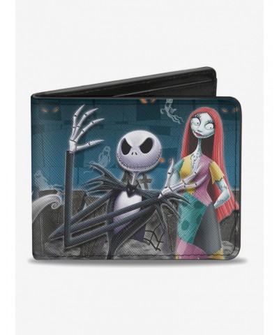 The Nightmare Before Christmas Four Character Group Cemetery Scene Bi-Fold Wallet $7.32 Wallets