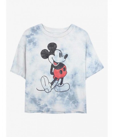 Disney Mickey Mouse Vintage Classic Tie-Dye Girls Crop T-Shirt $9.83 T-Shirts