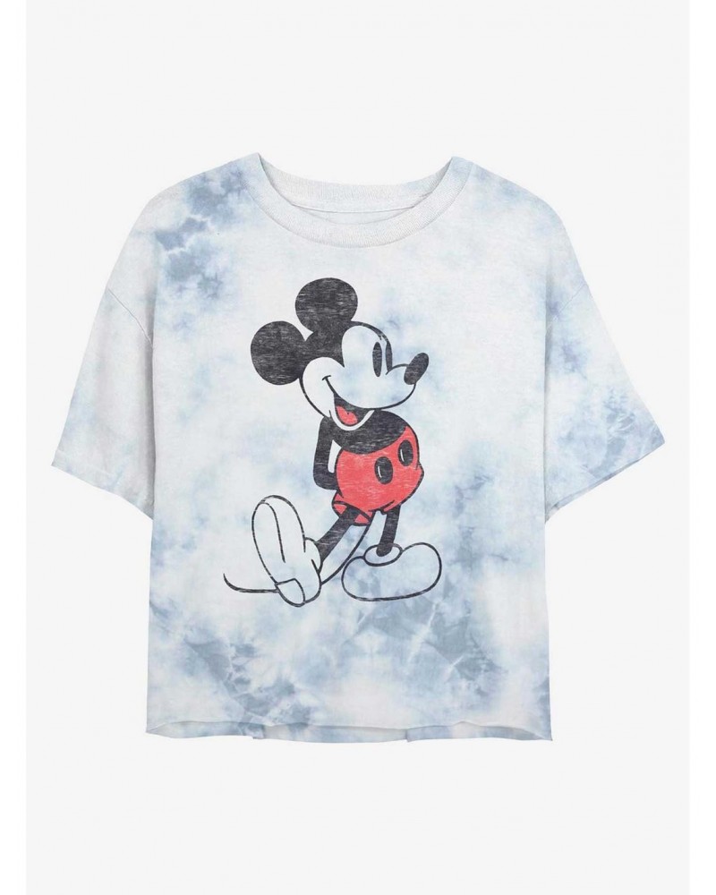 Disney Mickey Mouse Vintage Classic Tie-Dye Girls Crop T-Shirt $9.83 T-Shirts