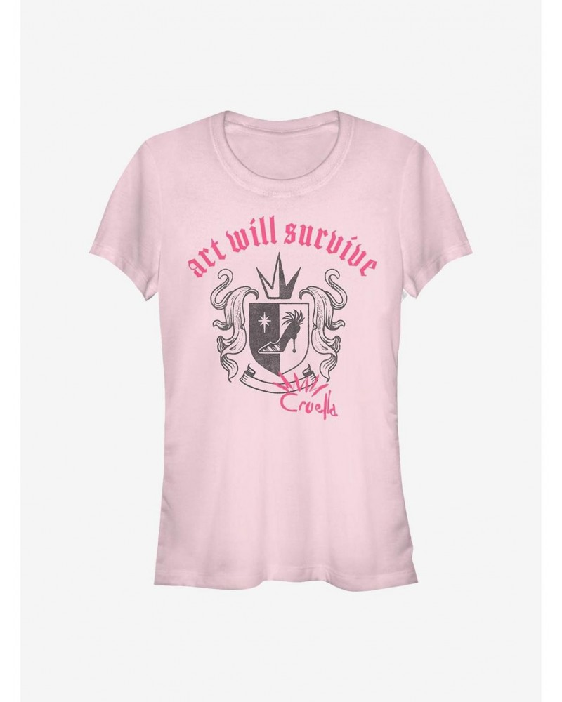 Disney Cruella Art Will Survive Punk Girls T-Shirt $9.71 T-Shirts