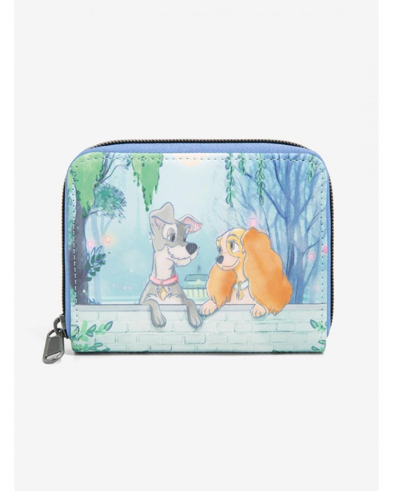 Loungefly Disney Lady And The Tramp Gaze Mini Zipper Wallet $6.10 Wallets