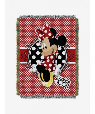 Disney Minnie Mouse Bowtique Forever Tapestry Throw $13.50 Throws