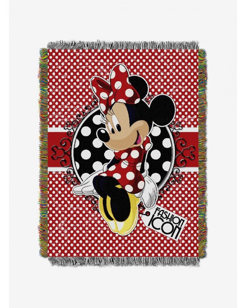 Disney Minnie Mouse Bowtique Forever Tapestry Throw $13.50 Throws