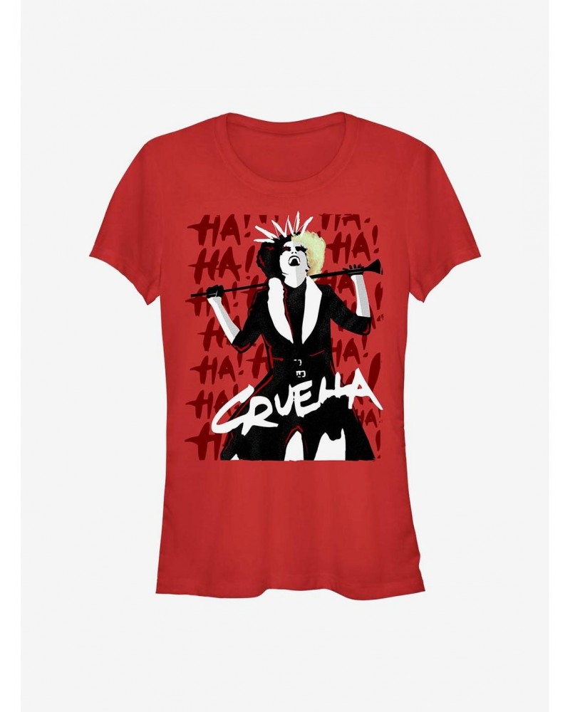 Disney Cruella Cruel Laughter Girls T-Shirt $11.45 T-Shirts