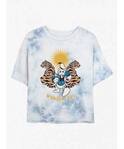 Disney Mickey Mouse Wonderful Duck Tie-Dye Girls Crop T-Shirt $14.16 T-Shirts