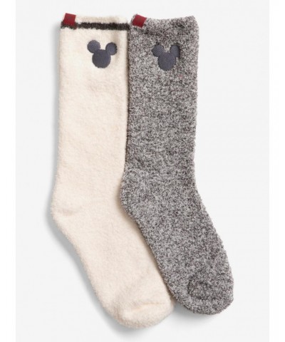 CozyChic Classic Disney Mickey Mouse 2 Pack Socks Cream Multi $20.45 Merchandises