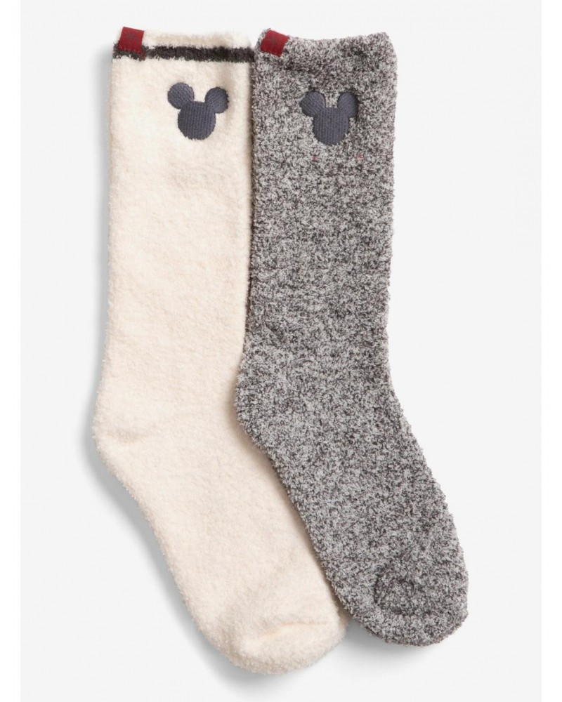 CozyChic Classic Disney Mickey Mouse 2 Pack Socks Cream Multi $20.45 Merchandises