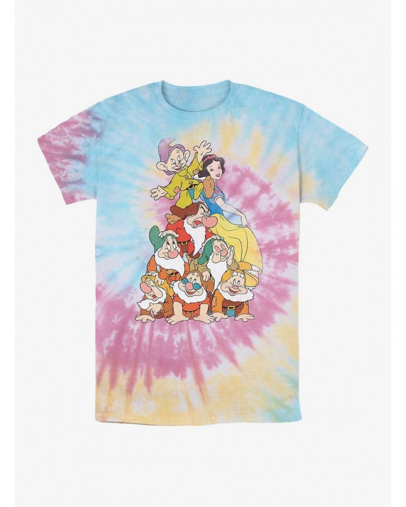 Disney Snow White and the Seven Dwarfs Squad Tie Dye T-Shirt $9.84 T-Shirts