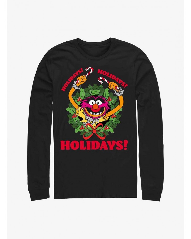 Disney The Muppets Animal Holiday Long Sleeve T-Shirt $13.49 T-Shirts