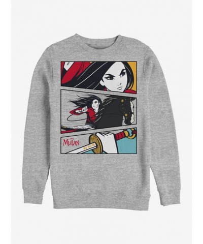 Disney Mulan Action Panels Crew Sweatshirt $14.76 Sweatshirts