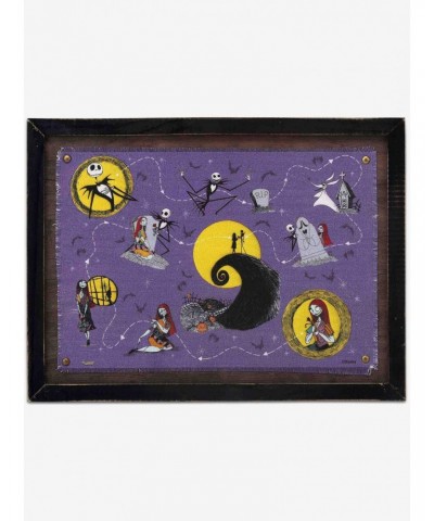 Disney The Nightmare Before Christmas Halloween Town Map Framed Canvas Wall Decor $14.72 Décor