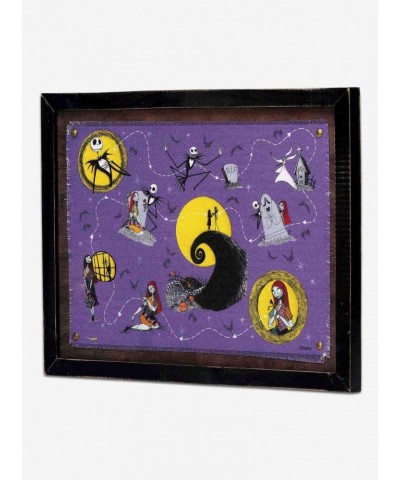 Disney The Nightmare Before Christmas Halloween Town Map Framed Canvas Wall Decor $14.72 Décor