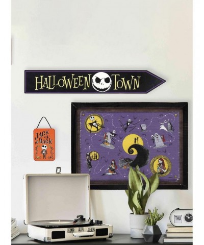 Disney The Nightmare Before Christmas Halloween Town Map Framed Canvas Wall Decor $14.72 Décor