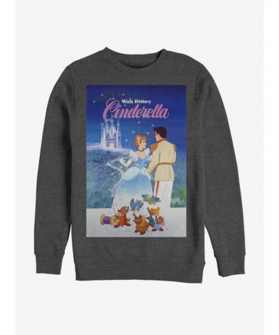 Disney Cinderella Classic Cinderella Poster Crew Sweatshirt $13.65 Sweatshirts