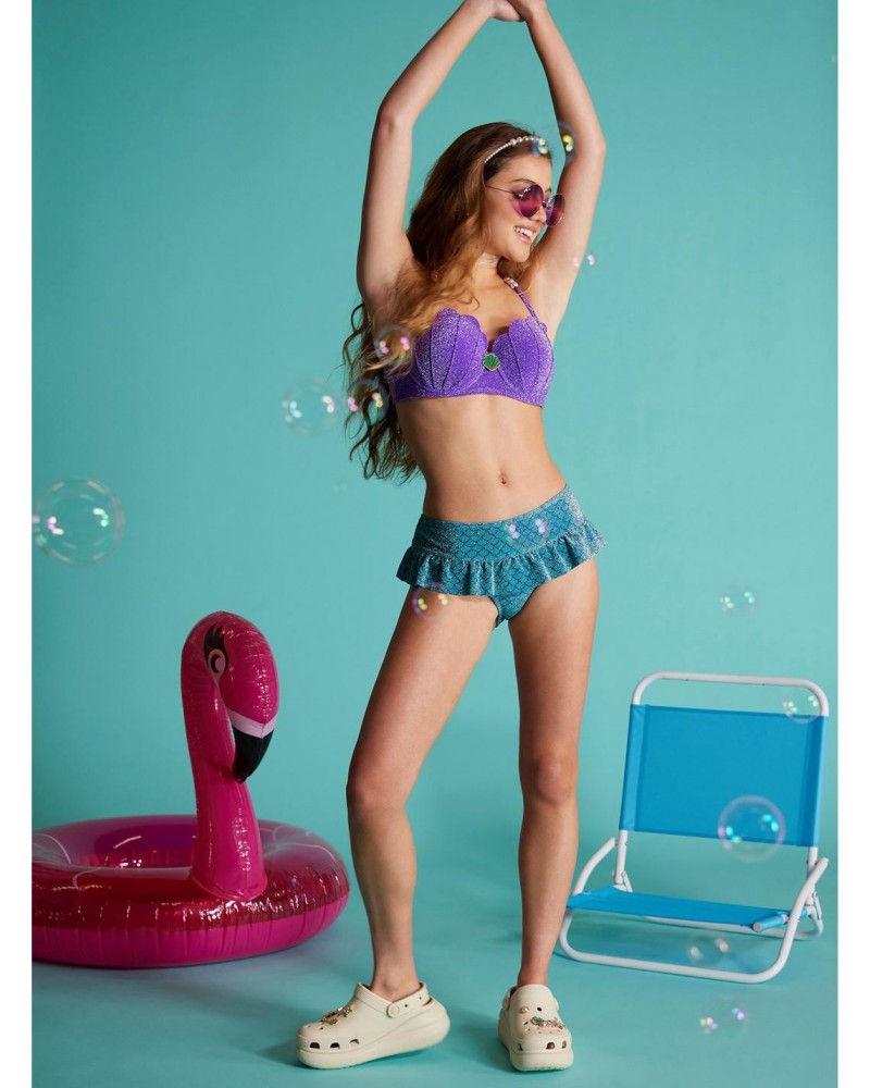 Disney The Little Mermaid Glitter Scale Skirted Swim Bottoms $11.19 Bottoms