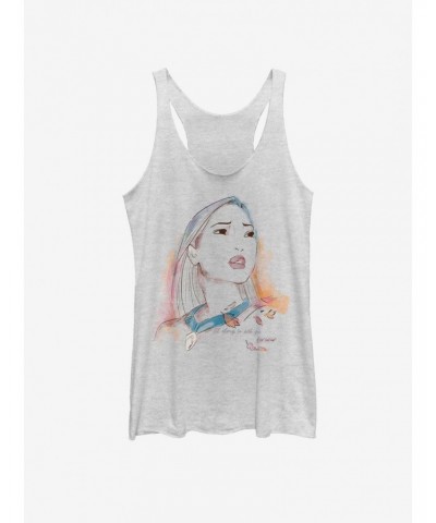 Disney Pocahontas Watercolor Pocahontas Girls Tank $8.81 Tanks