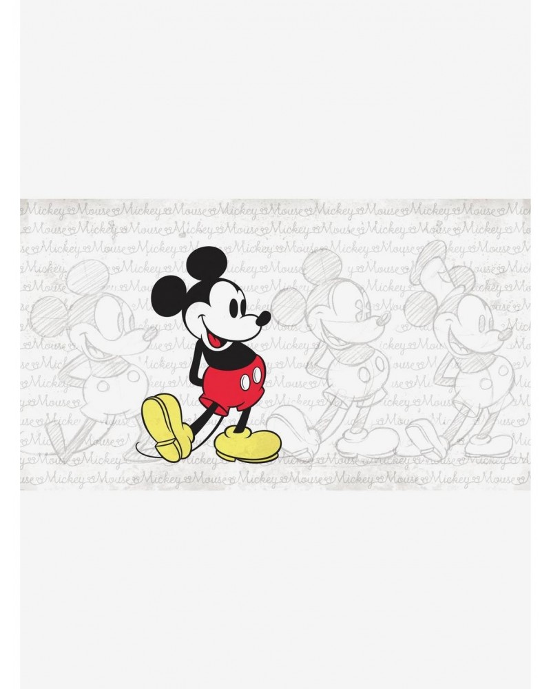 Disney Mickey Mouse: Classic Mickey Chair Rail Prepasted Mural $58.64 Murals