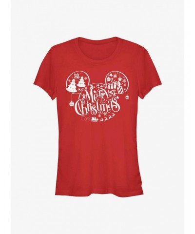 Disney Mickey Mouse Holiday Ears Girls T-Shirt $7.47 T-Shirts