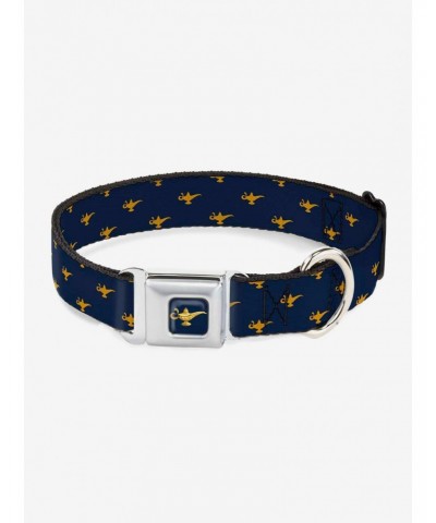 Disney Aladdin Genie Lamp Monogram Seatbelt Buckle Dog Collar $10.46 Pet Collars