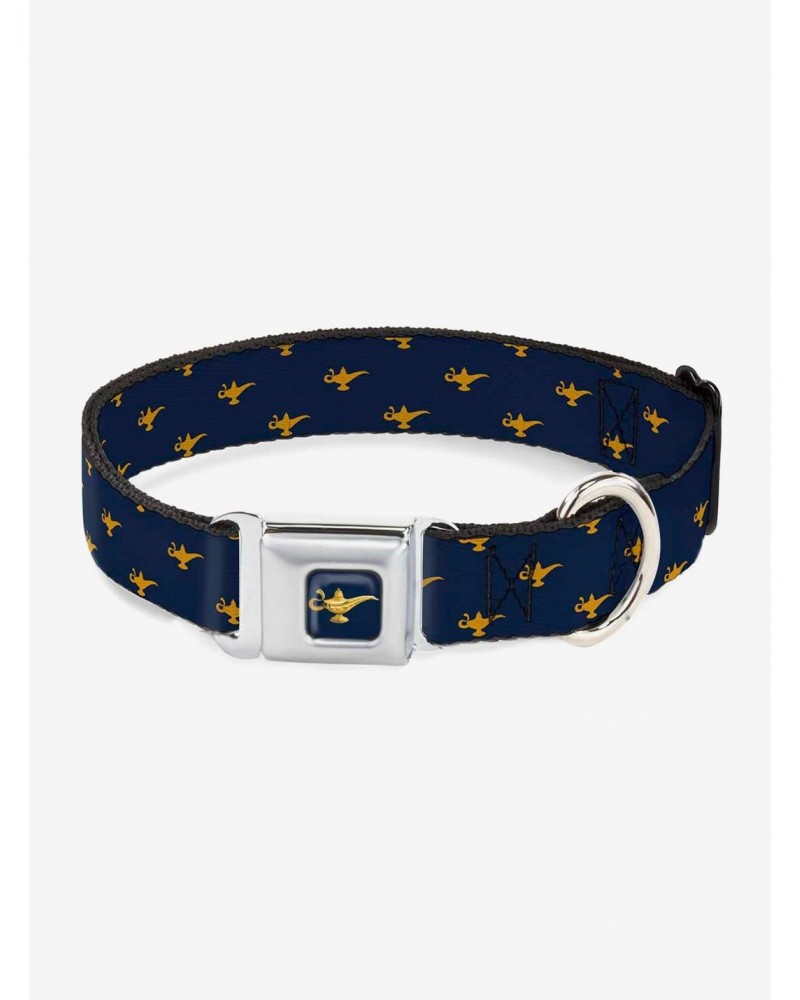 Disney Aladdin Genie Lamp Monogram Seatbelt Buckle Dog Collar $10.46 Pet Collars