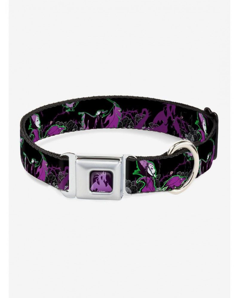 Disney Sleeping Beauty Maleficent Diablo Seatbelt Buckle Dog Collar $10.21 Pet Collars