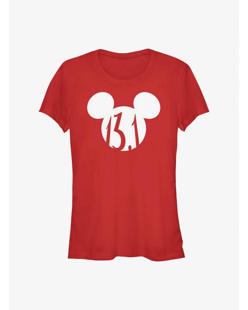 Disney Mickey Mouse 13.1 Half Marathon Ears Girls T-Shirt $10.21 T-Shirts