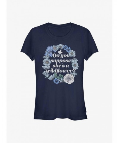 Disney Alice In Wonderland Wildflowers Girls T-Shirt $7.97 T-Shirts