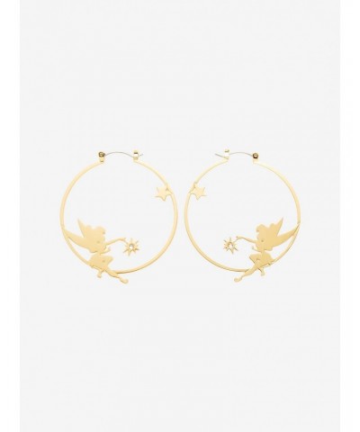 Disney Tinker Bell Silhouette Hoop Earrings $5.93 Earrings