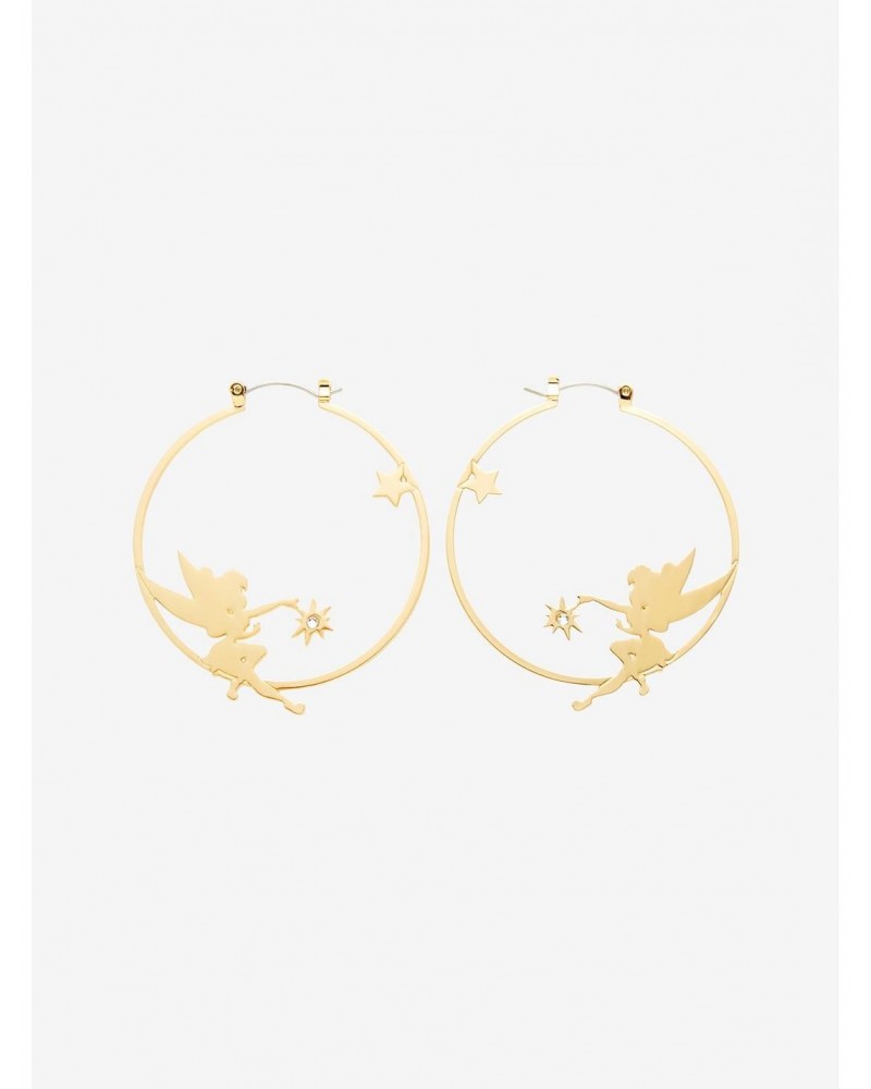 Disney Tinker Bell Silhouette Hoop Earrings $5.93 Earrings