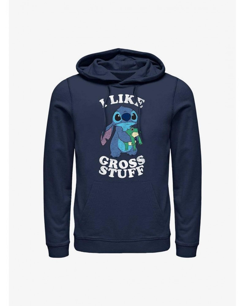 Disney Lilo & Stitch I Like Gross Stuff Stitch Hoodie $18.86 Hoodies