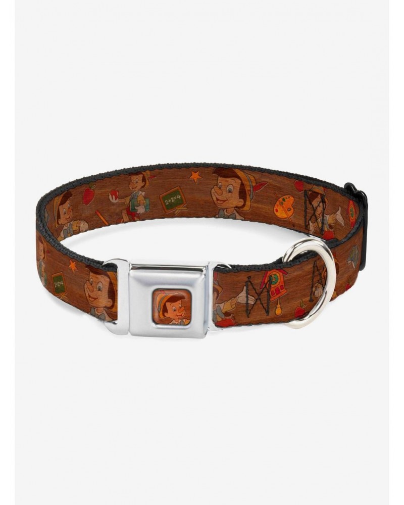 Disney Pinocchio Poses Seatbelt Buckle Dog Collar $12.20 Pet Collars