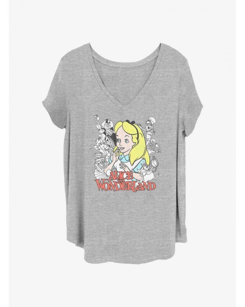 Disney Alice In Wonderland Group Girls T-Shirt Plus Size $12.14 T-Shirts