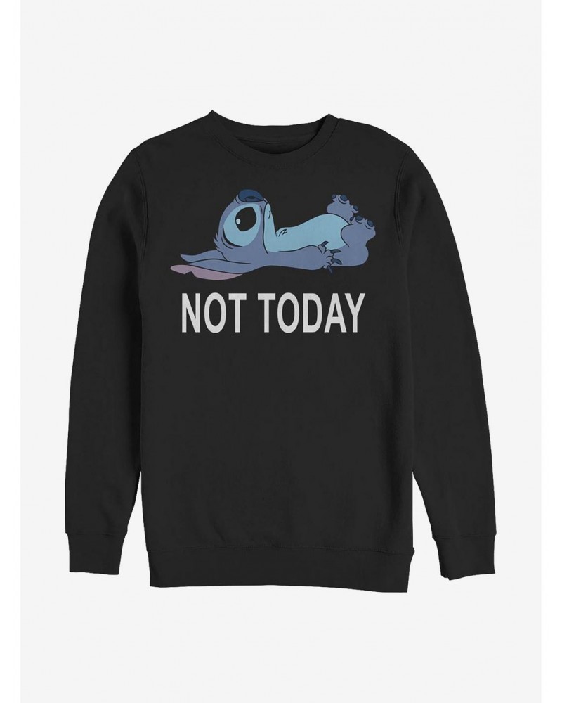 Disney Lilo & Stitch Not Today Crew Sweatshirt $16.24 Sweatshirts