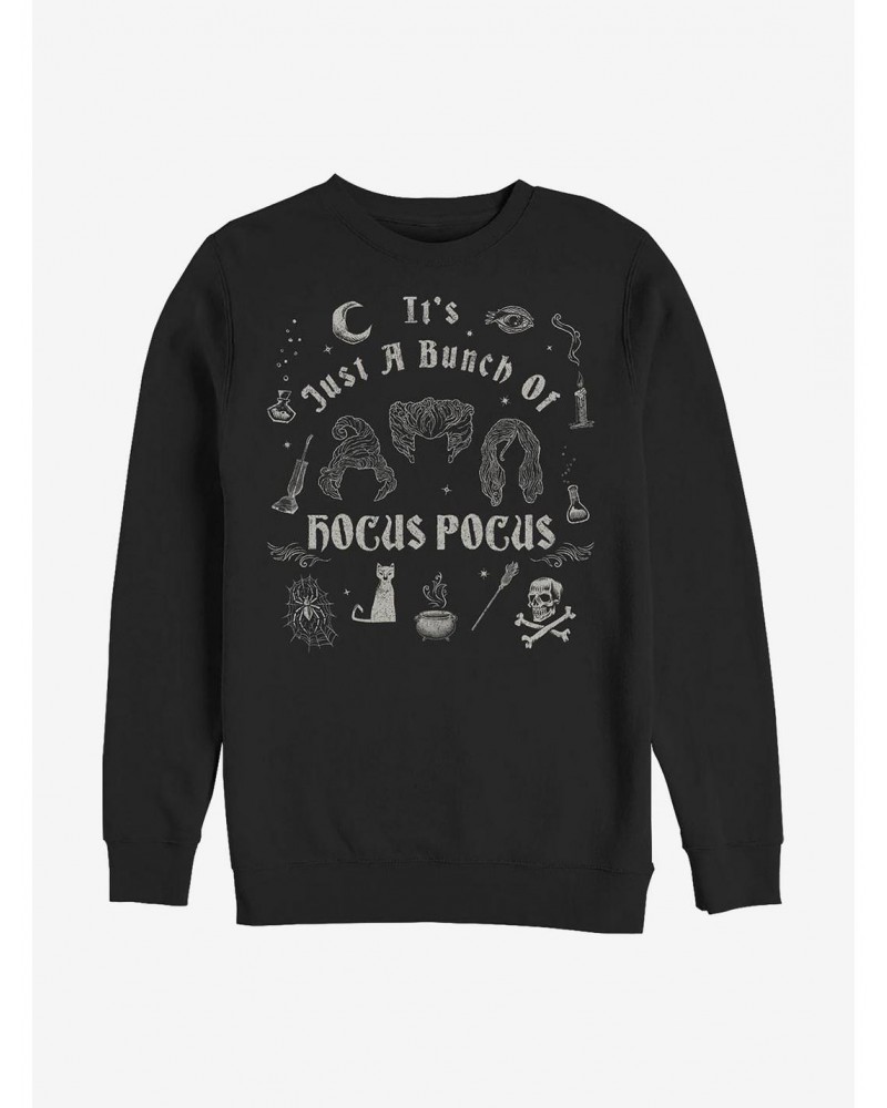 Disney Hocus Pocus A Bunch Of Hocus Pocus Crew Sweatshirt $13.65 Sweatshirts