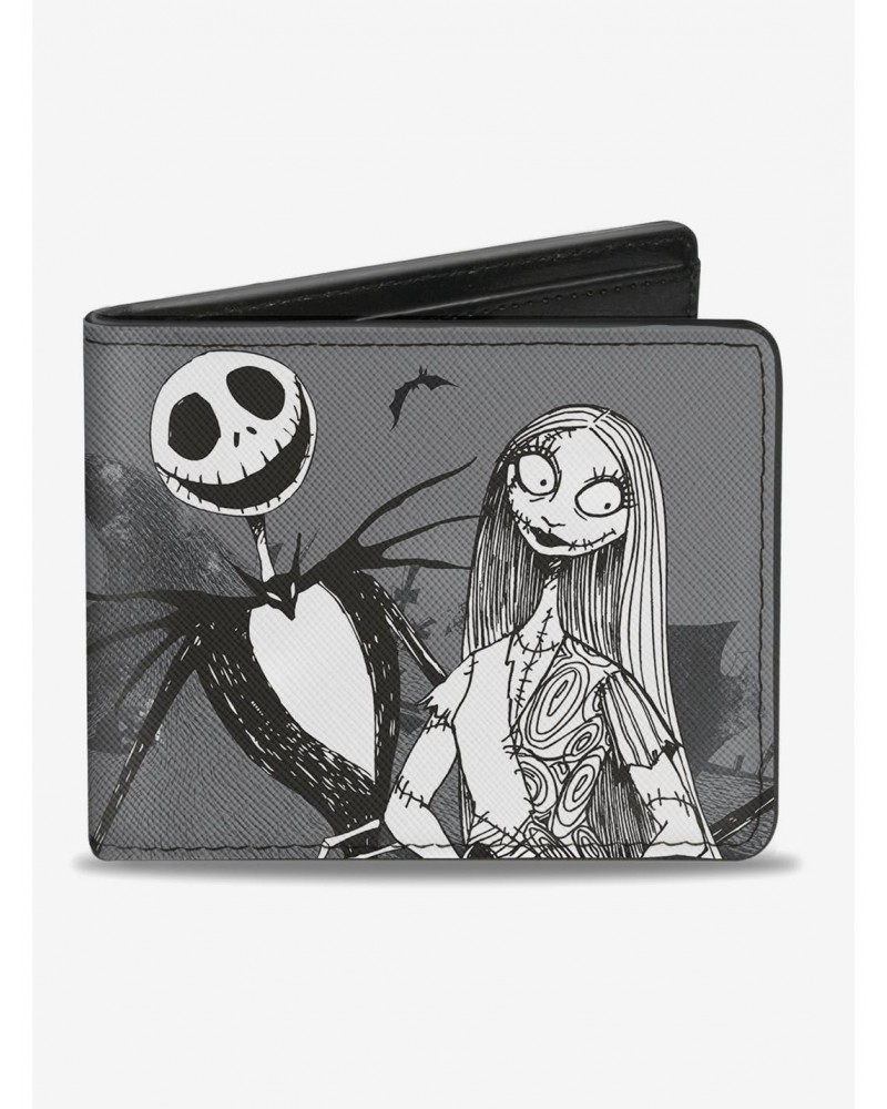 The Nightmare Before Christmas Jack Sally Zero Cemetery Scene Bi-Fold Wallet $8.13 Wallets