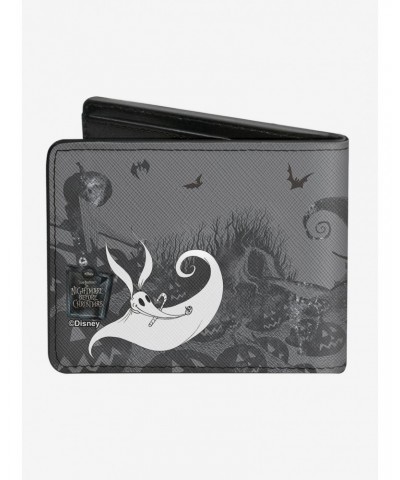 The Nightmare Before Christmas Jack Sally Zero Cemetery Scene Bi-Fold Wallet $8.13 Wallets