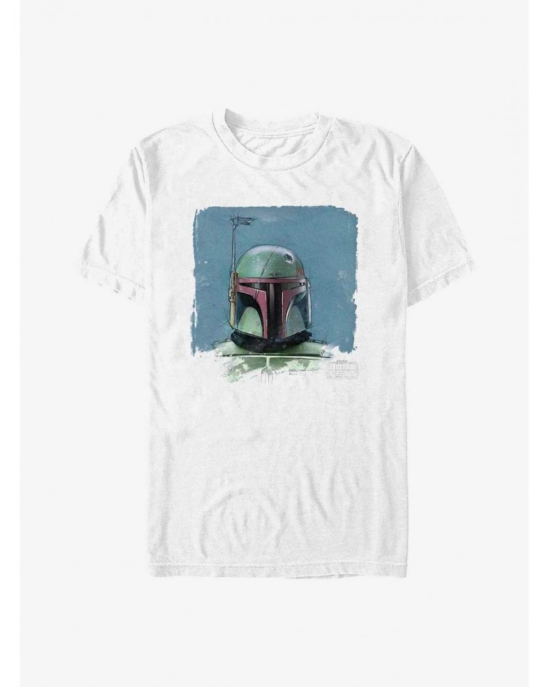 Star Wars The Book Of Boba Fett Boba Fett Portrait T-Shirt $7.17 T-Shirts