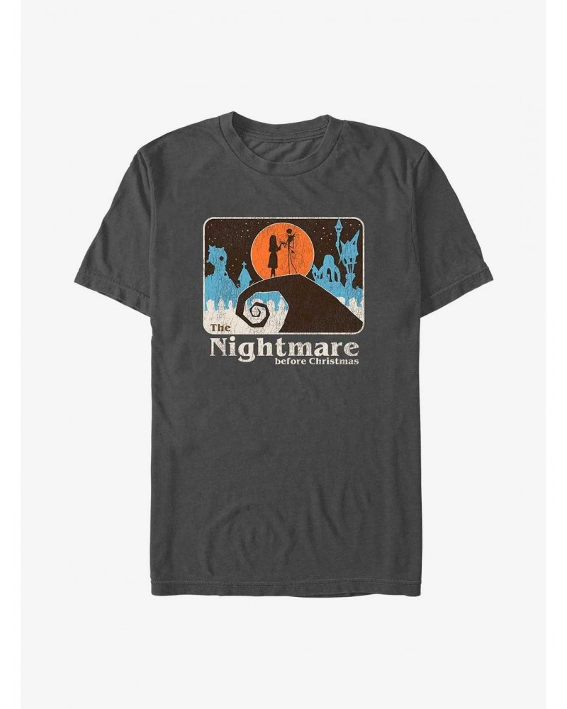 Disney The Nightmare Before Christmas Moonlit Lovers Jack and Sally T-Shirt $11.23 T-Shirts