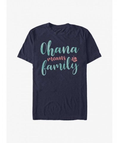 Disney Lilo & Stitch Ohana Script T-Shirt $7.65 T-Shirts