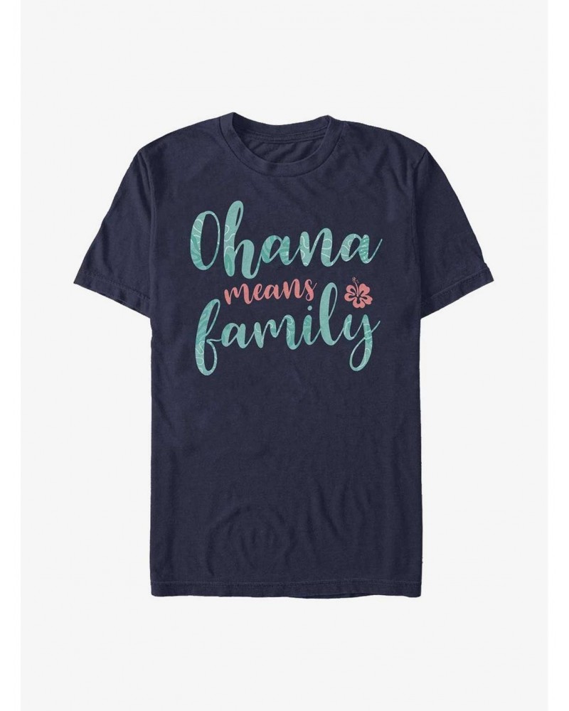 Disney Lilo & Stitch Ohana Script T-Shirt $7.65 T-Shirts