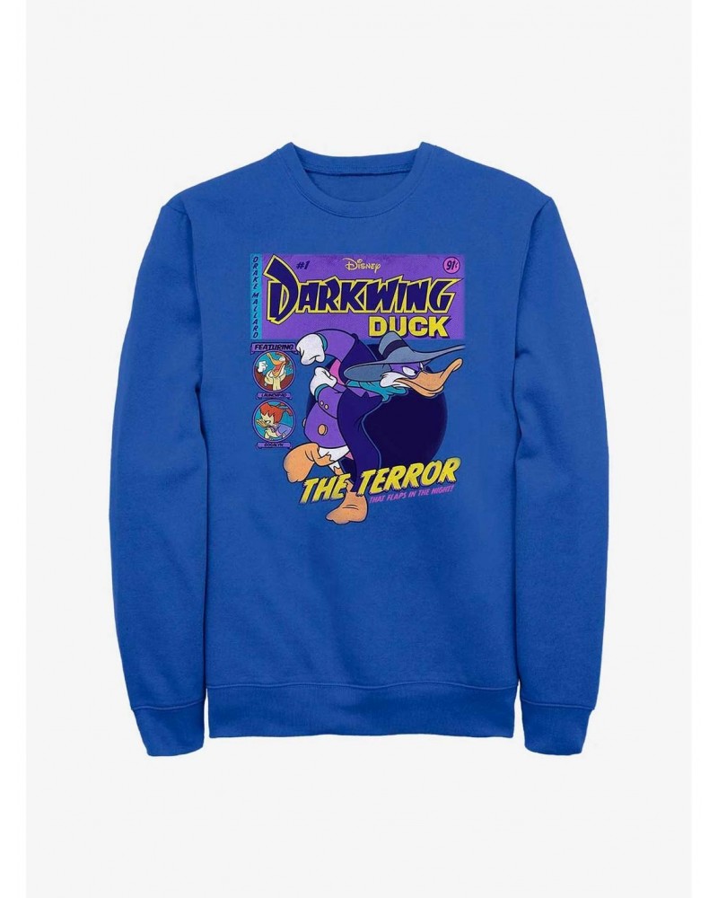 Disney Darkwing Duck Darkwing Comic Sweatshirt $11.07 Sweatshirts