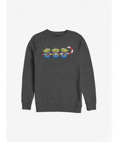 Disney Pixar Toy Story Candy Cane Aliens Holiday Sweatshirt $17.34 Sweatshirts