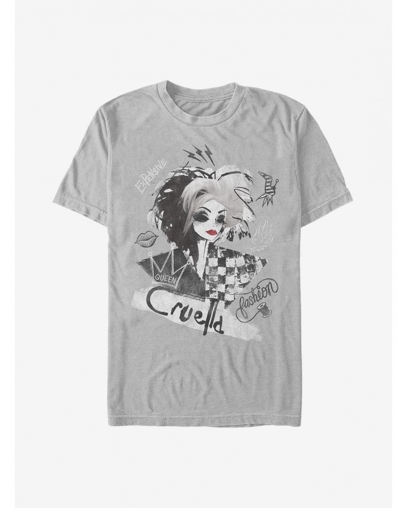 Disney Cruella Artsy Cruella T-Shirt $8.84 T-Shirts