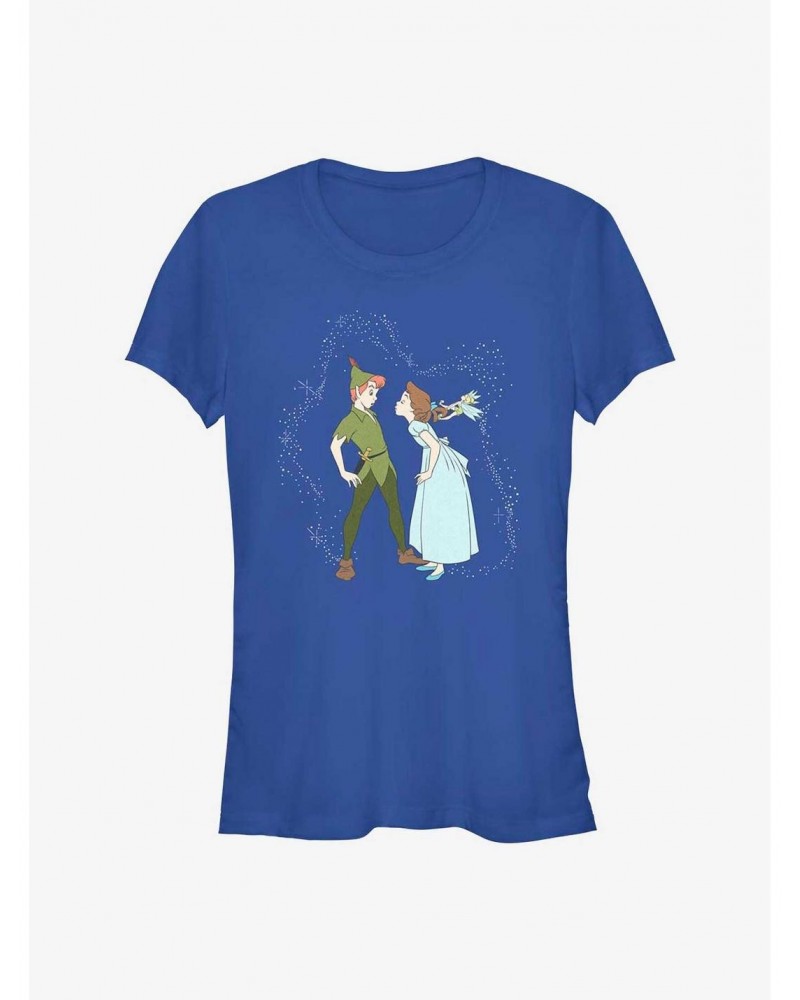 Disney Tinker Bell Peter & Wendy Kiss Girls T-Shirt $7.72 T-Shirts