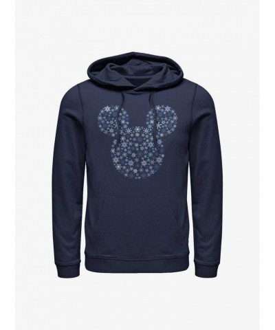 Disney Mickey Mouse Mickey Ear Snowflakes Hoodie $17.51 Hoodies