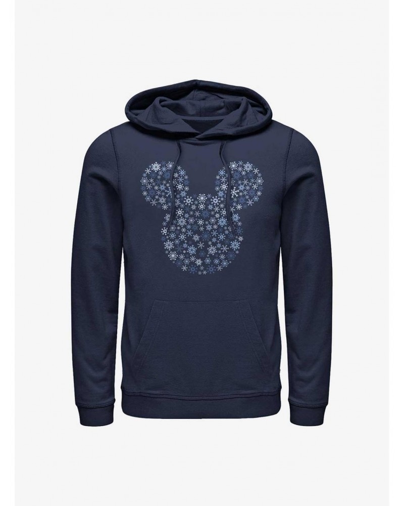 Disney Mickey Mouse Mickey Ear Snowflakes Hoodie $17.51 Hoodies