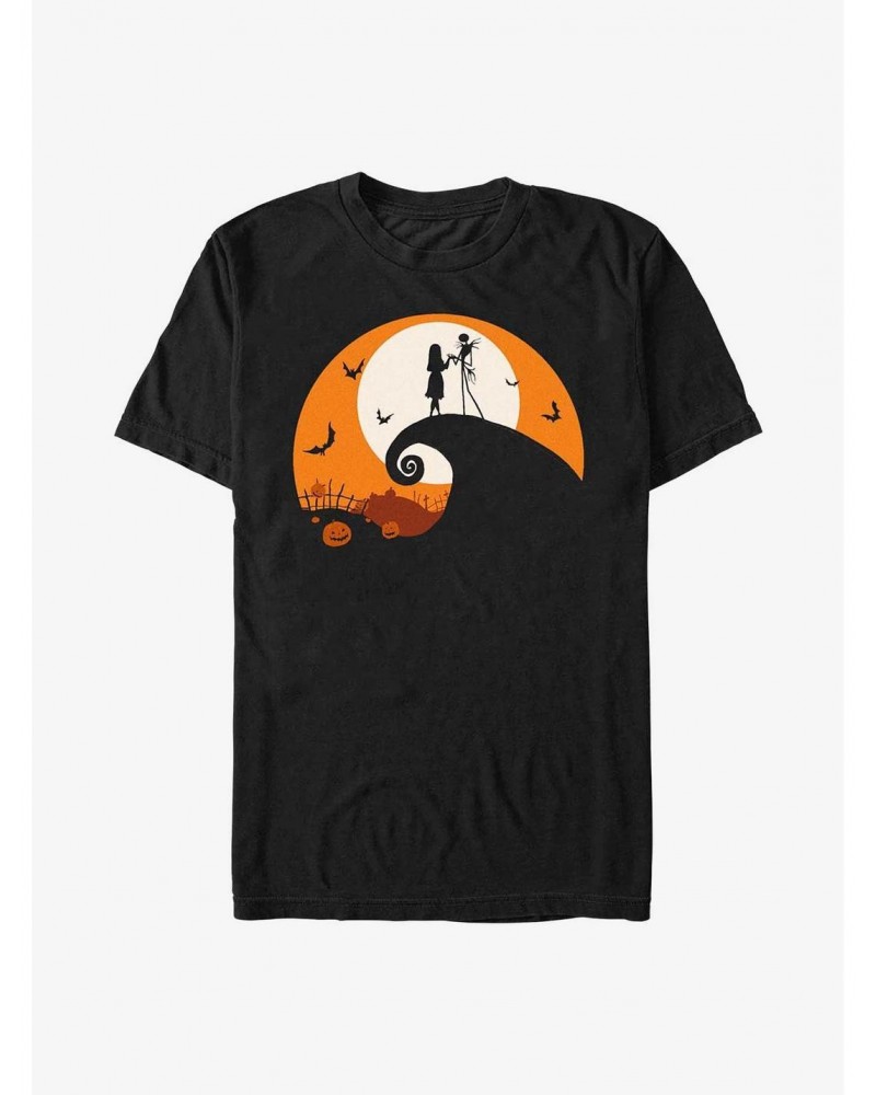 Disney The Nightmare Before Christmas Jack and Sally Haunt Hill T-Shirt $11.47 T-Shirts