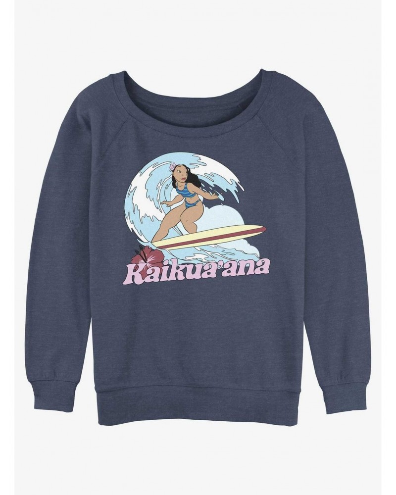 Disney Lilo & Stitch Hawaiian Sister Nani Girls Slouchy Sweatshirt $12.18 Sweatshirts